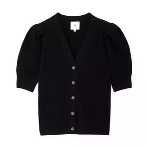 G. Label Juliette Short Sleeve Cardigan - S - Black